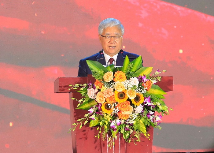 Bí thư Trung ương Đảng, Chủ tịch Ủy ban Trung ương Mặt trận Tổ quốc Việt Nam Đỗ Văn Chiến phát biểu